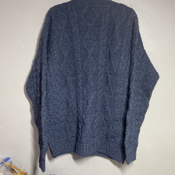 Celtic Country NEW Vintage Wool Cardigan Sz L Mr.Rogers Fisherman Sweater - Picture 6 of 6